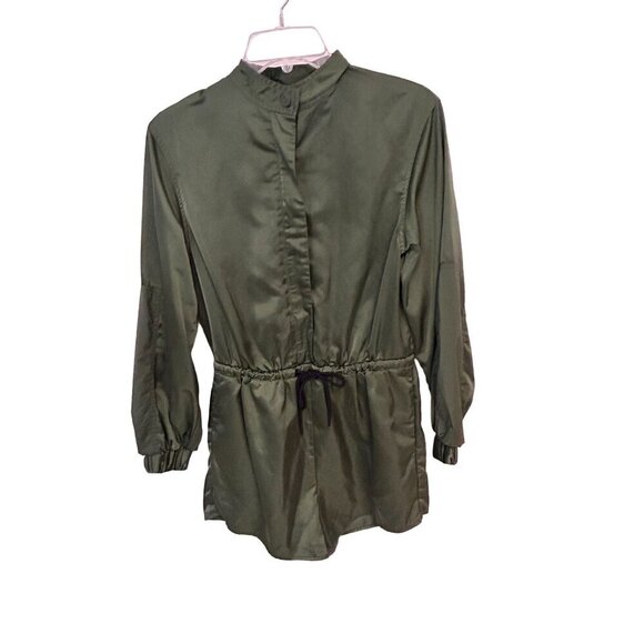 Hunter for Target Women's Green Satin Playsuit Shorts Romper XS NWOT - Picture 2 of 5